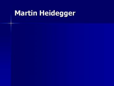 Martin Heidegger