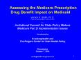 Assessing the Medicare Prescription Drug Benefit Impact on Medicaid PowerPoint PPT Presentation
