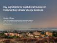 Key Ingredients for Institutional Success in Implementing Climate Change Solutions PowerPoint PPT Presentation