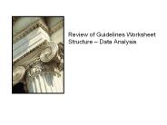 Review of Guidelines Worksheet Structure 