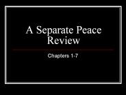 A Separate Peace Review