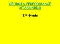 GEORGIA PERFORMANCE STANDARDS 2nd Grade PowerPoint PPT Presentation