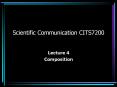 Scientific Communication CITS7200 PowerPoint PPT Presentation