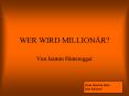 WER WIRD MILLION PowerPoint PPT Presentation