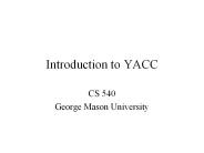Introduction to YACC
