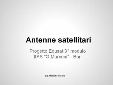 Antenne satellitari