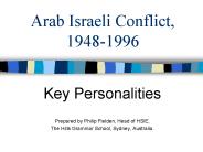 Arab Israeli Conflict, 1948-1996