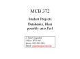 MCB 372 PowerPoint PPT Presentation