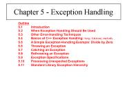 Chapter 5 - Exception Handling