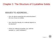 Chapter 3: The Structure of Crystalline Solids