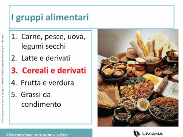 I gruppi alimentari