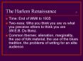 The Harlem Renaissance PowerPoint PPT Presentation