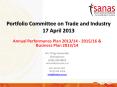 Portfolio Committee on Trade and Industry 17 April 2013 PowerPoint PPT Presentation