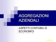 AGGREGAZIONI AZIENDALI