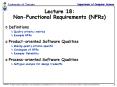 Lecture 18: Non-Functional Requirements (NFRs) PowerPoint PPT Presentation
