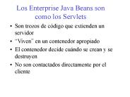 Los Enterprise Java Beans son como los Servlets