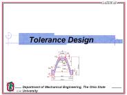 Tolerance Design