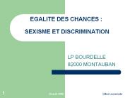 EGALITE DES CHANCES