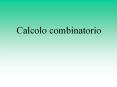 Calcolo combinatorio PowerPoint PPT Presentation