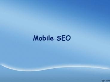Mobile SEO