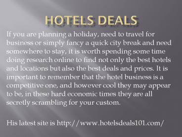 hotels deals