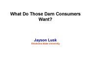 What Do Those Darn Consumers Want?