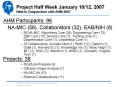 Project Half Week January 10/12, 2007 Held in Conjunction with AHM 2007 PowerPoint PPT Presentation