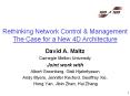 Rethinking Network Control PowerPoint PPT Presentation