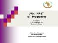 AUC- HRST  STI Programme AMCOST V 12-15th November 2012 Brazzaville, Congo PowerPoint PPT Presentation