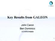 Key Results from GALEON