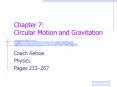 Chapter 7: Circular Motion and Gravitation PowerPoint PPT Presentation