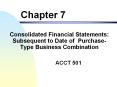 Consolidated Financial Statements: Subsequent to Date of Purchase-Type Business Combination PowerPoint PPT Presentation