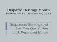 Hispanic Heritage Month September 15 PowerPoint PPT Presentation