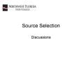 Source Selection PowerPoint PPT Presentation