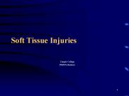 Soft Tissue Injuries