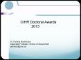 CIHR Doctoral Awards PowerPoint PPT Presentation