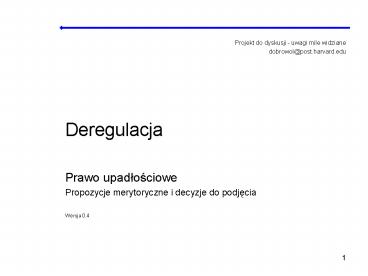 Projekt do dyskusji - uwagi mile widziane