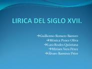 LIRICA DEL SIGLO XVII.