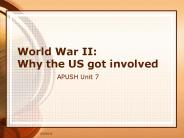 World War II: Why the US got involved