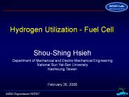 Hydrogen Utilization - Fuel Cell