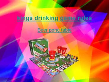 kings drinking game rules