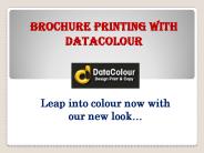 Brochure Printing With Datacolour