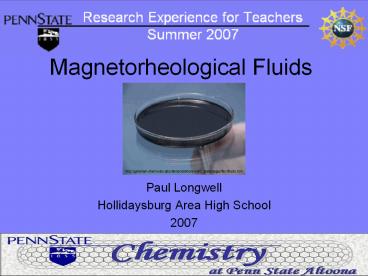 Magnetorheological Fluids