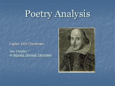 Poetry Analysis