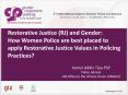 Restorative Justice (RJ) and Gender: How Women Police are best placed to apply Restorative Justice Values in Policing Practices? PowerPoint PPT Presentation