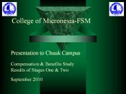 Presentation to Chuuk Campus