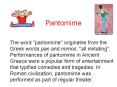 Pantomime PowerPoint PPT Presentation