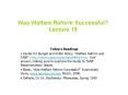 Was Welfare Reform Successful? Lecture 19 PowerPoint PPT Presentation