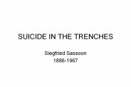 SUICIDE IN THE TRENCHES