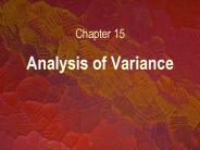 Analysis of Variance